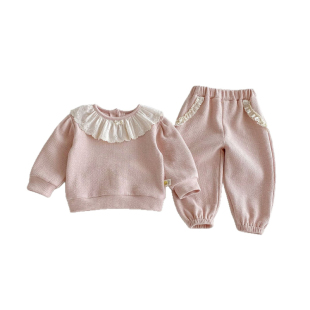 女童套装春秋季新年宝宝春装卫衣卫裤分体两件套超萌春季婴儿衣服