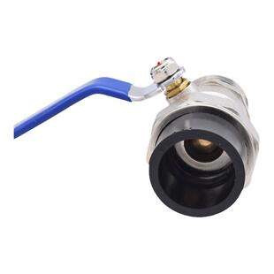 202532405063PE双活接铜球阀烫接热熔黑色自来水管外丝牙内牙阀门