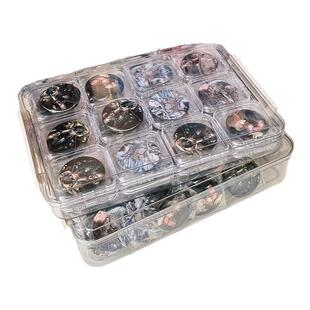 吧唧收纳盒防尘桌面密封镭射票展示徽章明星片动漫周边谷子置物架