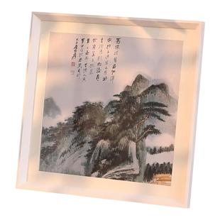加厚实木38正方形50画框书法挂墙国画字画装裱钻石框架定制送卡纸