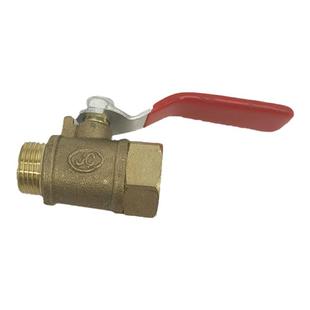 3/8内外丝铜球阀加厚水阀开关注塑机水排阀门红蓝柄 水分流器阀门