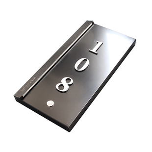 定制高档充电感应发光门牌家用入户门号牌酒店包厢大门别墅牌号码牌金属极简工业风创意门牌灯入户门灯不锈钢