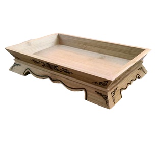 蒙古餐具竹木烤全羊托盘羊腿羊排手把羊肉盘子蒙餐复古原木色木盘