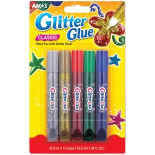 AMOS韩国原装进口10色闪光胶儿童手工diy贺卡制作点缀无毒安全