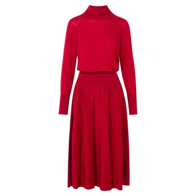 【MONEY HONG】朗姿纯羊毛半高领高智感针织连衣裙2026年春季新款