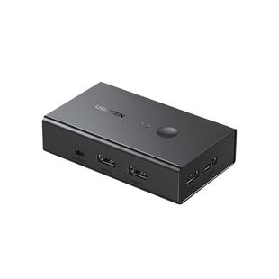 绿联kvm切换器hdmi二进一出四进一套键盘鼠标控制两台电脑2双主机共用一个显示器带多usb共享同步分配切屏器