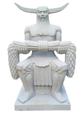 石雕人物雕塑大理石汉白玉雕刻古代神农雕像公园景观装饰落地摆件