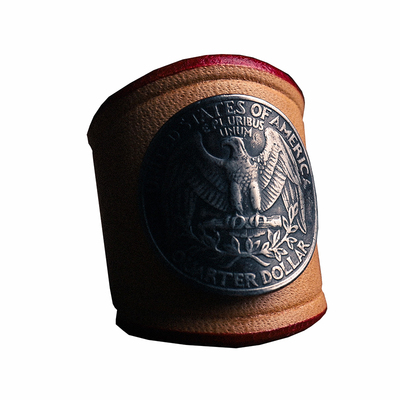 复古牛皮腰果花领巾扣