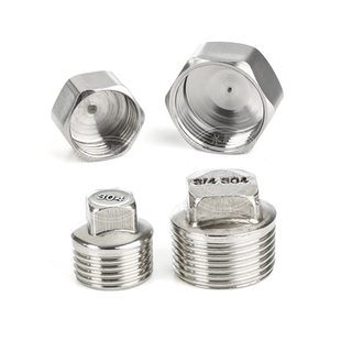 不锈钢4分堵头堵帽内丝外丝四分六分水管堵头闷头管堵管帽201/304