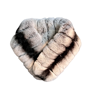 韩国双面獭兔毛围脖冬季保暖百搭磁吸扣短款护颈毛领子真毛毛围巾