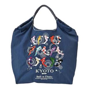 日系同款ball chain刺绣大容量购物袋尼龙防水托特包手提单肩女包