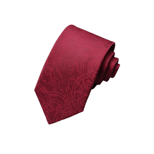 Goldlion/金利来中国风精致色织花纹祥云囍字喜庆新郎婚礼领带