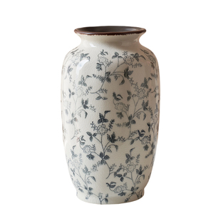 轻奢高级感新中式青花瓷陶瓷花瓶客厅插花水养桌面花器装饰品摆件