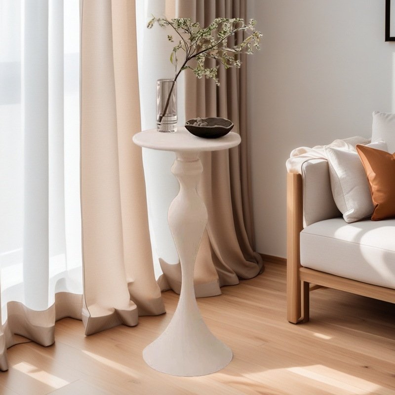 床头角几美式简约沙发铁边创意小几复古茶圆桌阳台艺桌子咖啡小桌