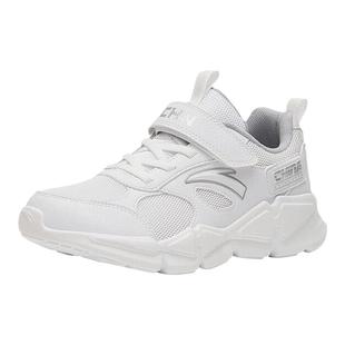安踏童鞋儿童小白鞋冬季男童白色运动鞋网面透气中大童轻便跑步鞋