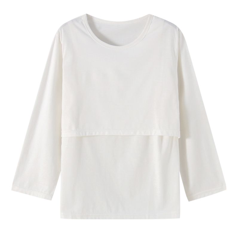 孕妇纯棉月子服春秋产后哺乳产妇喂奶坐月带胸垫小个子长袖夏睡衣