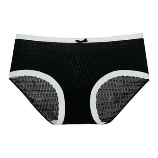 三福薄款低腰不夹臀包臀内裤女可爱透气纯棉裆半平角裤女465390