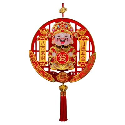 2026点头加转钱财神爷挂件
