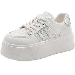 百丽夏季透气网面厚底小白鞋女鞋子新款休闲鞋板鞋B3Y1DBM4