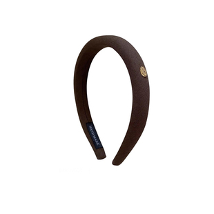 神仙藤井树同款深咖色金标发箍女秋冬高品质法式复古压发海绵头箍