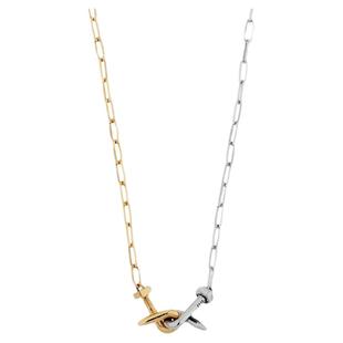 BLACKHEAD/黑头金银拼色缠绕钉子钛钢锁骨链送礼礼物情人节