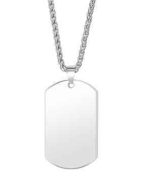 钛钢军牌项链定制刻字刻照片