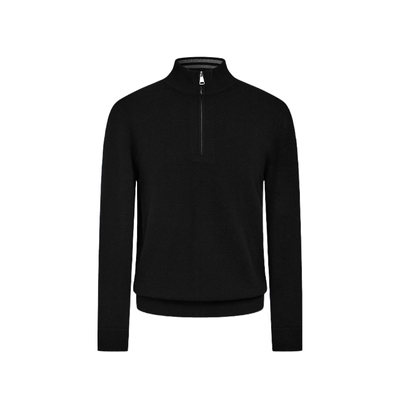 纯羊绒男士加厚拉链半高领