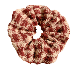 韩系安可拉红针织毛线大肠发圈女秋冬高级感超大号丸子头发饰发绳