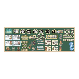 小学班级环创浪浪山黑板报布置先行动再完美我们的约定勇敢做自己