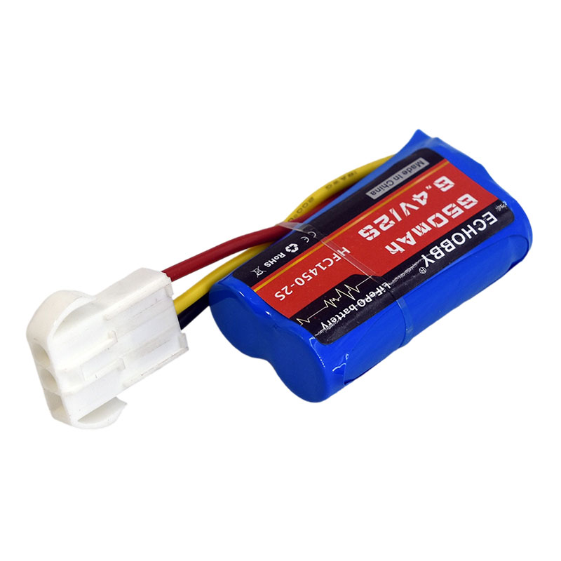 6.4V2S 650mAh HFC1450锂铁LiFe电池EL4.5-3P头遥控模型玩具车船