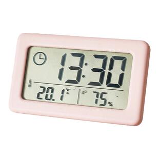 简约磁吸冰箱贴壁挂墙电子时钟温湿度计静音迷你轻薄厨房客厅家用