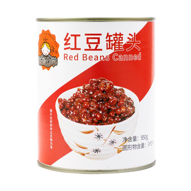 茄诺公举红豆罐头950g免煮蜜红豆奶茶店专用水果捞配料甜品糖水豆