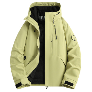 稻草人2026新款冬季冲锋衣女防风防水羽绒内胆连帽户外运动外套