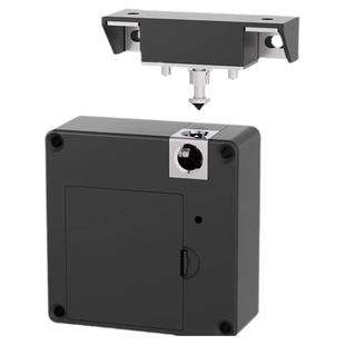 翻盖柜子锁免打孔外卖箱刷卡感应锁智能隐形锁电动车筐抽屉柜子锁