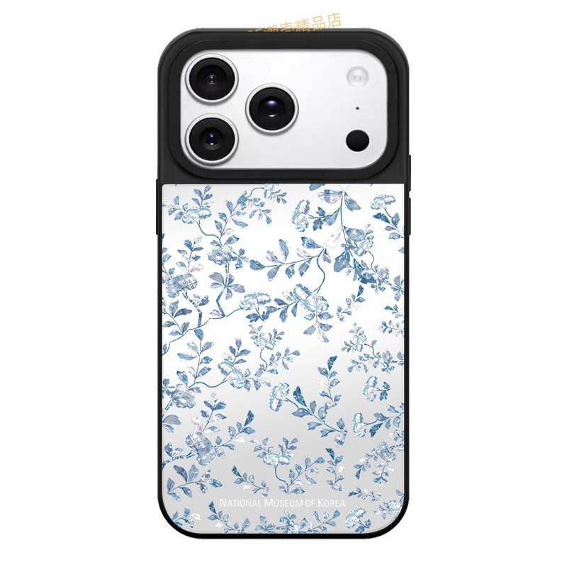 韩国NMK博物馆贝母碎花适用于苹果18 17 16Pro Max手机壳iPhone12 13 14 15Pro/plus磁吸air防摔保护套