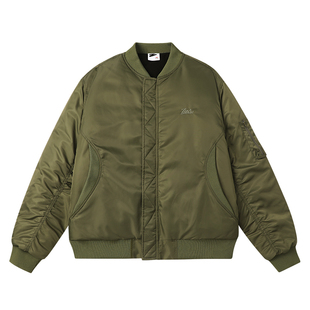 有志者UZIS 美式夹棉运动外套男秋冬保暖复古休闲飞行员夹克[护盾