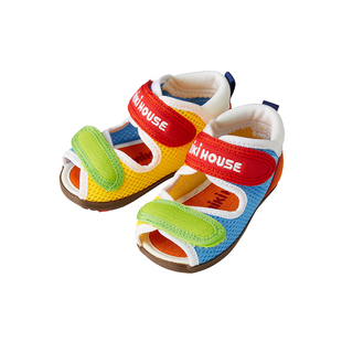 MIKIHOUSE宝宝凉鞋学步男童女童学步凉鞋网面透气鞋子HOTBISCUITS