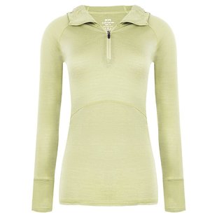 灰壳美利奴羊毛速干衣女款卫衣连帽衫美丽诺套头秋冬季跑步半拉链