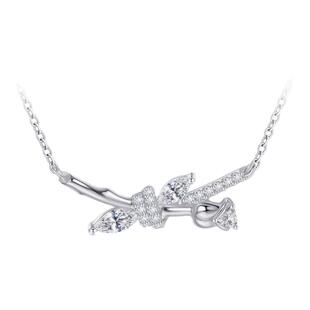 蒂芙星钻铂金PT950培育钻石玫瑰花束项链轻奢高级格调锁骨链