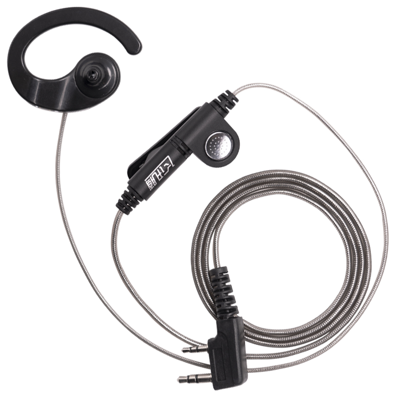 对讲机耳机线通用K头不入耳对讲讲机耳麦挂耳式手台对讲器耳塞