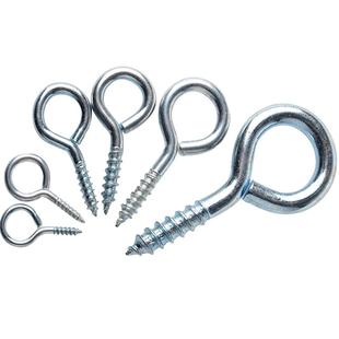镀锌羊眼圈自攻螺丝钉挂钩吊环铁钩子灯钩带环羊眼钉羊眼螺丝带圈