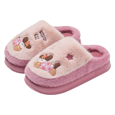 卡通棉拖鞋女冬季25新款厚底防滑