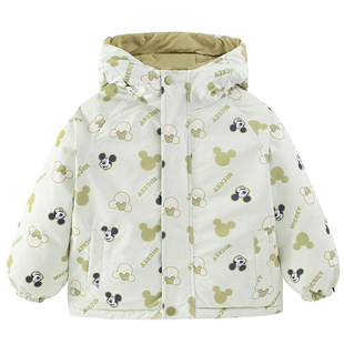 正品迪士尼米奇童装儿童羽绒服双面穿秋冬季男女孩羽绒外套90绒子
