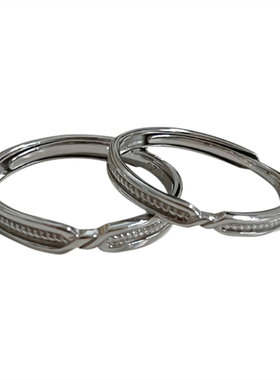 情侣s925银慢慢喜欢你对戒