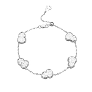 AHCHOO 静奢百搭碎冰冰葫芦手环S925纯银爆闪福禄手链首饰女礼物