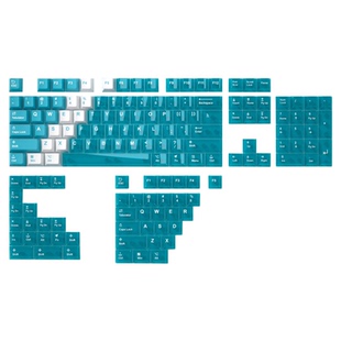 孔雀绿双拼键帽热升华PBT材质PC原厂高度狼蛛S98磁轴透光键帽