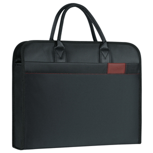 牛津布文件包手提商务男收纳文件袋大容量拉链防水会议定制公文包