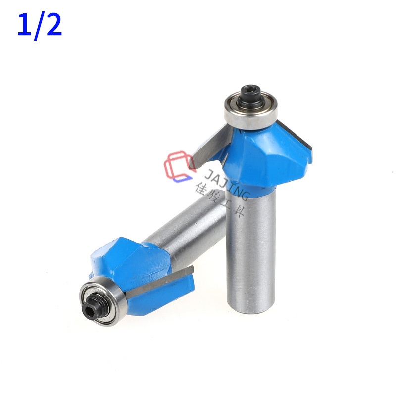 45度斜角刀木工铣刀修边机雕刻刀头45度倒角刀45°斜角刀