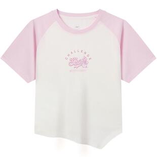 361°童装女童短袖t恤透气针织衫2026年夏季新款中大童运动上衣