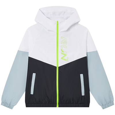 特步童装儿童外套春夏季男薄款运动风衣2026新款男童网布连帽上衣